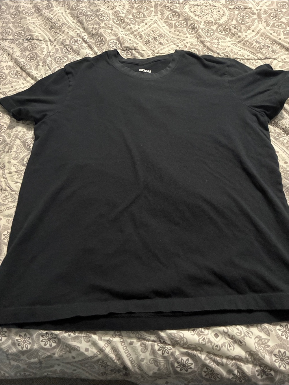 SKIMS Black Short Sleeve Crew Tee for Men